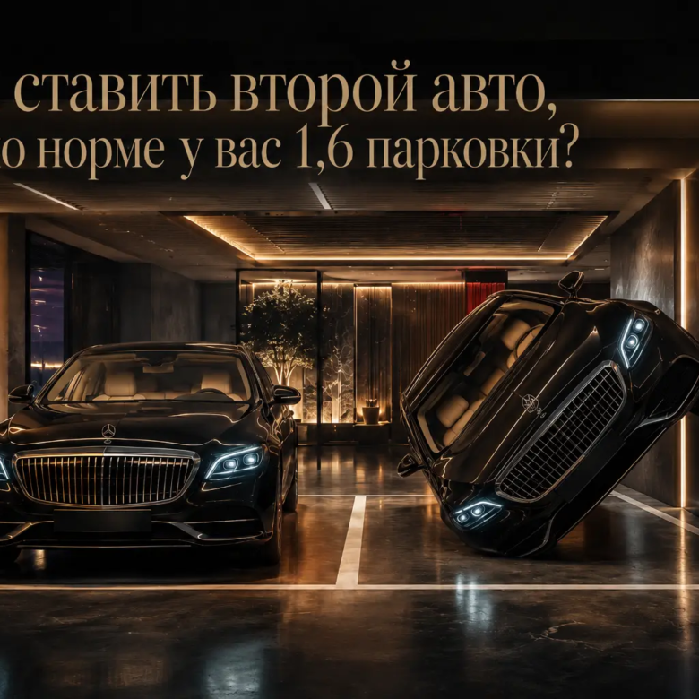 Квартира больше 100 м²? Можете поставить одну машину и ещё 60% второй